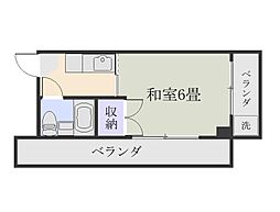 コーポ種子田 1Kの間取図画像