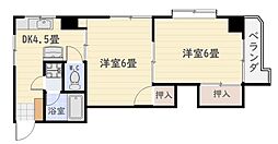 平和ビル 2Kの間取図画像