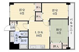 グレードハイム田上 3LDKの間取図画像