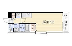 ビバリーズ21 ワンルームの間取図画像