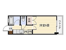 ユーロハイツ 1Kの間取図画像