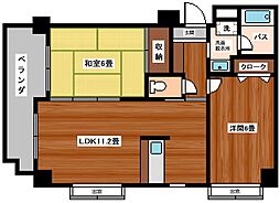 カーサ・レインボウ 2LDKの間取図画像