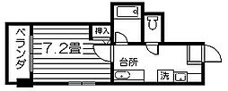 新屋敷ビル 1Kの間取図画像