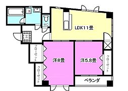 CalmStage 2LDKの間取図画像