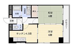 グリーン・ゲイブルス 2Kの間取図画像