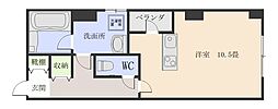 SCOURT ワンルームの間取図画像