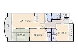 グリーンヒル 3LDKの間取図画像