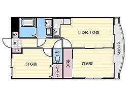 メゾンT・M・S・2 2LDKの間取図画像