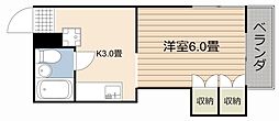 迫田ビル 1Kの間取図画像