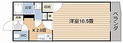 メゾピアノ 1Kの間取図画像