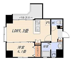 コスモシティ天文館 1LDKの間取図画像