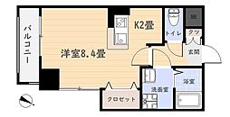 サンシャイン土器屋 1Kの間取図画像
