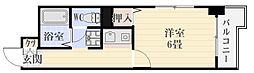 アーバンモール21平之町 1Kの間取図画像