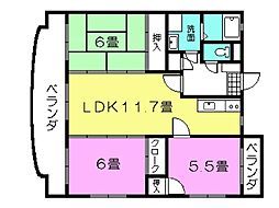 ビューテラスY.S. 3LDKの間取図画像
