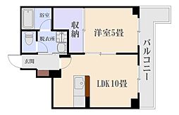 グリーンプラザ下荒田 1LDKの間取図画像