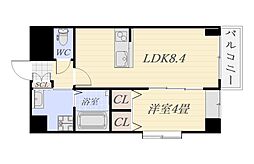 ラルーチェ平田橋 1LDKの間取図画像