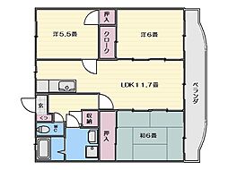 ビューテラスY.S. 3LDKの間取図画像