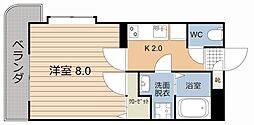 ヴィクトワール五番館 1Kの間取図画像