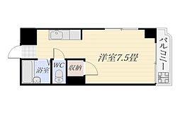サンライズ鴨池 ワンルームの間取図画像