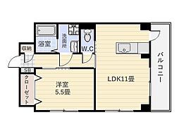 レジェンド・K 1LDKの間取図画像