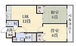ビューポイント武A棟 2LDKの間取図画像