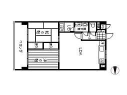 ビューハイツ早崎 2LDKの間取図画像