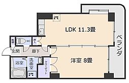 ロイヤルパレス松原 1LDKの間取図画像