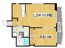 メルベーユ南林寺 1LDKの間取図画像