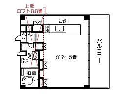 eterrace ワンルームの間取図画像