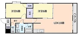 日宝エミール天文館 2LDKの間取図画像