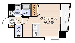 コスモガーデン鴨池 ワンルームの間取図画像