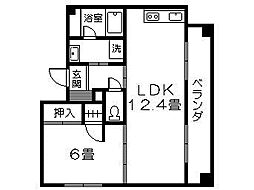 マイロード甲南 1LDKの間取図画像