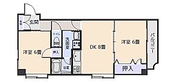 M玉里 2DKの間取図画像