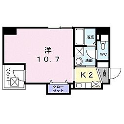 クレスト呉服町 1Kの間取図画像