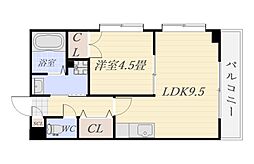 パール・88番館 1LDKの間取図画像
