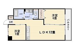 アメニティきしゃば 2LDKの間取図画像