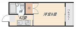 肥後ビル 1Kの間取図画像