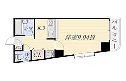 ロイヤルパレス松原 1Kの間取図画像