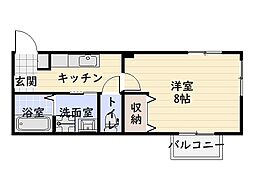 ステラ武 1Kの間取図画像