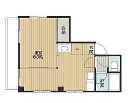 高尾ビル 1DKの間取図画像