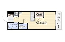 さくらヒルズ ワンルームの間取図画像