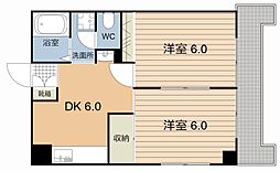 KBKスポーツ荒田ビル 2DKの間取図画像
