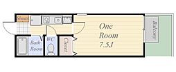 アネックス東谷山 1Kの間取図画像