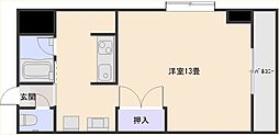 ライフイン慈眼寺 ワンルームの間取図画像