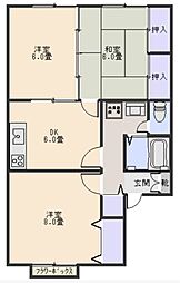 ブレインズ・サム 3DKの間取図画像