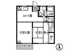 ラセーヌ 2DKの間取図画像