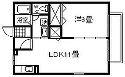 グリーンガーデン中山 1LDKの間取図画像