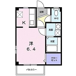 グリーンヒルズ2 ワンルームの間取図画像