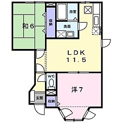 ジュウェルT 2LDKの間取図画像