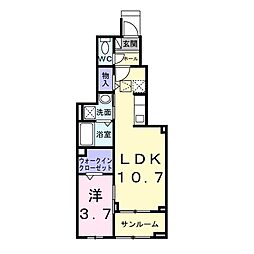 フォルシュ 1LDKの間取図画像